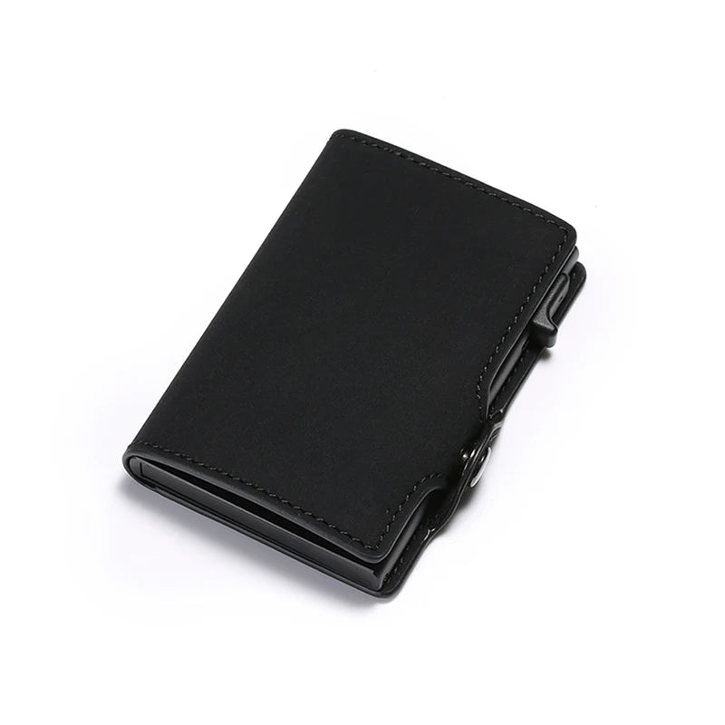RFID Men Leather Wallet Slim Thin Wallet Money Bag Short Purse