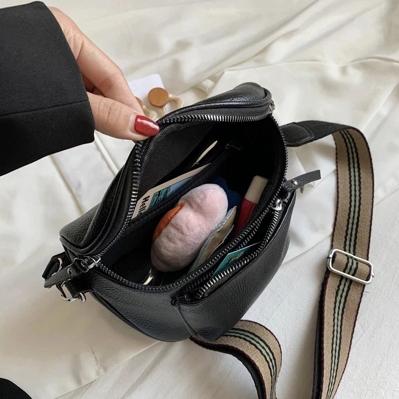 Crossbody Bag Pu Leather Soft Messenger Bags Mini Retro Female Bag