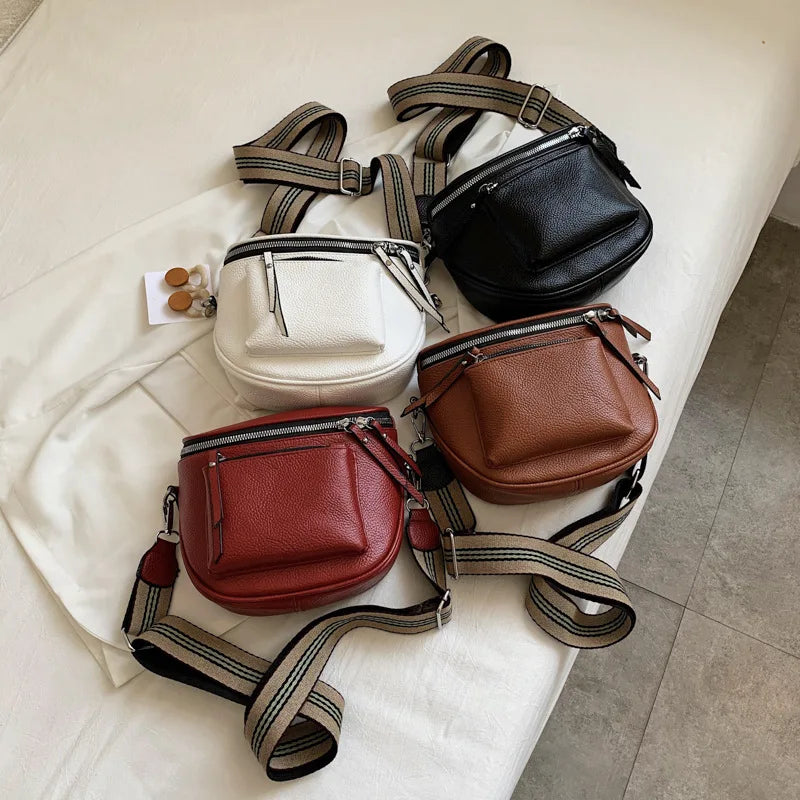 Crossbody Bag Pu Leather Soft Messenger Bags Mini Retro Female Bag