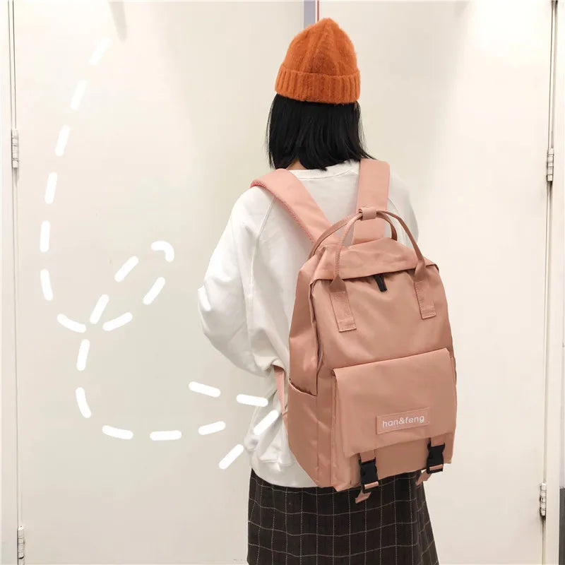 Teenage Kids School Bag Women Backpack Large Capacity Waterproof Schoolbag