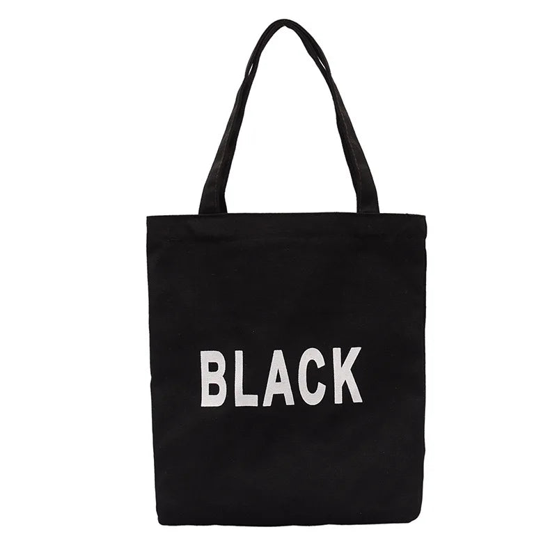 Canvas Beach Travel Bag Letters Women Shoulder Handbags Zipper Bag
