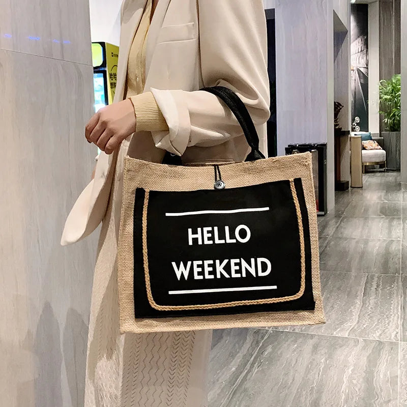 DIGERUI Women Summer Beach Bag Handbags Large Capacity Lady Tassel Shoulder Bag