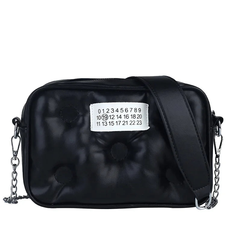 Women Crossbody Camera Bag with Chain Shoulder Strap