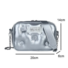 Women Crossbody Camera Bag with Chain Shoulder Strap