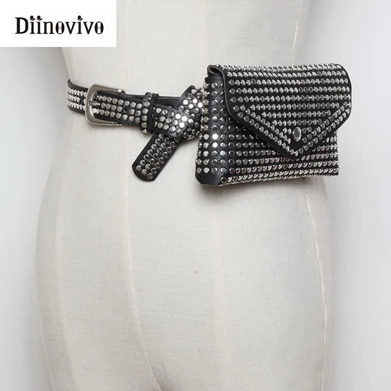 Rivets Waist Pack Fanny Pack Women Waist Bag WHDV0632