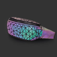 Luminous Holographic Waist Pack for Women