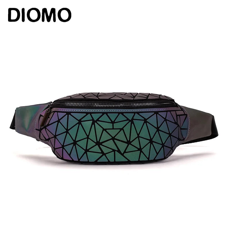 Luminous Holographic Waist Pack for Women