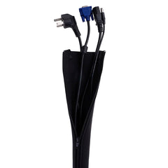 Neoprene Cable Management Sleeve Zipper Wrap Wire Hider Cover