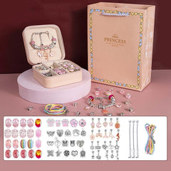 Girls Beaded Bracelet Set with Storage Box European Large H
