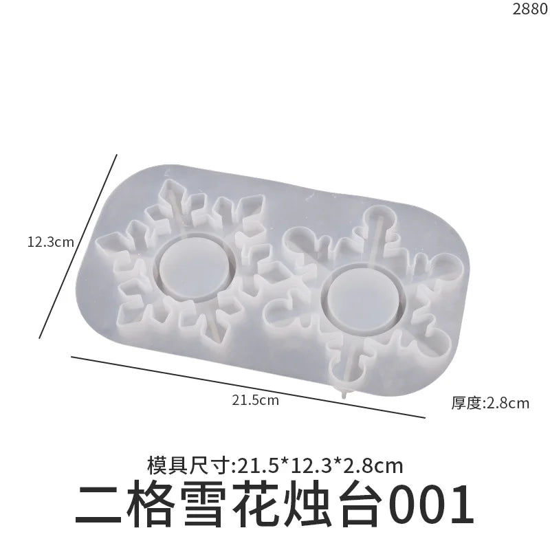 Snowflake Scented Candle Holder Silicone Mold for Resin Craft
