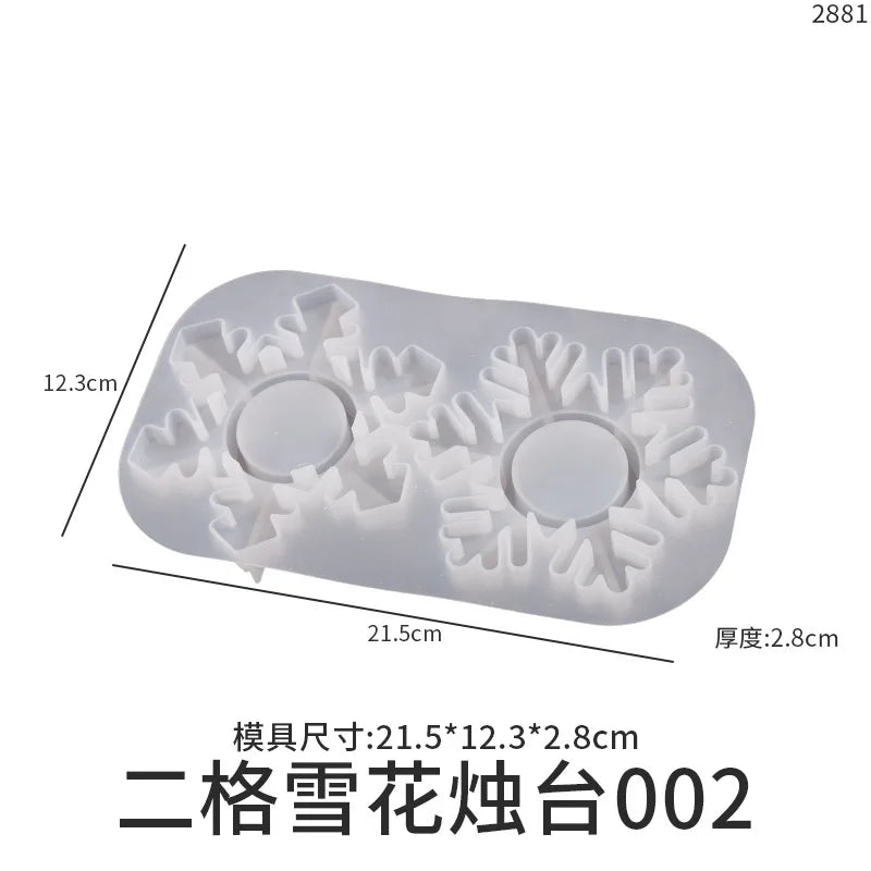 Snowflake Scented Candle Holder Silicone Mold for Resin Craft