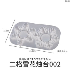 Snowflake Scented Candle Holder Silicone Mold for Resin Craft