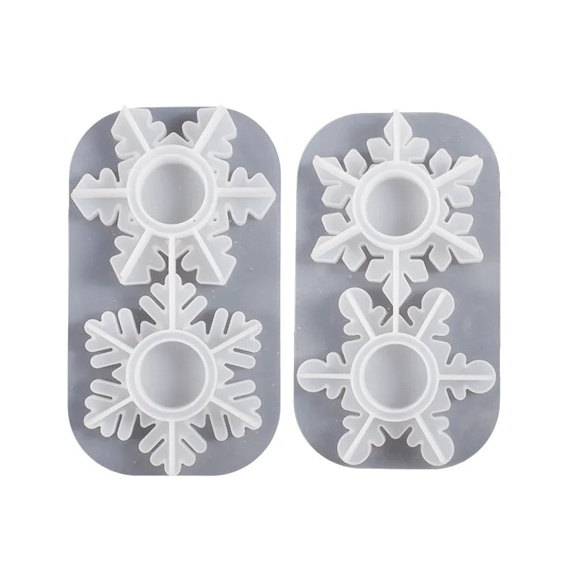 Snowflake Scented Candle Holder Silicone Mold for Resin Craft