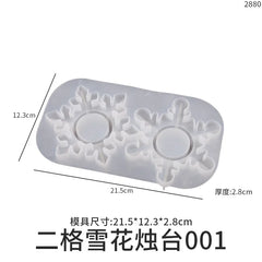 Snowflake Scented Candle Holder Silicone Mold for Resin Craft