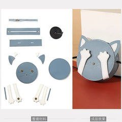 DIY Round Cat Drawstring Handbag Base Bag Making Parts LL005