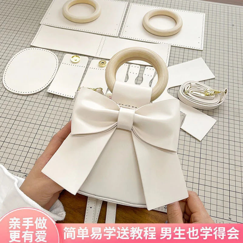 Hand-sewn Bow Bucket Bag with DIY Material