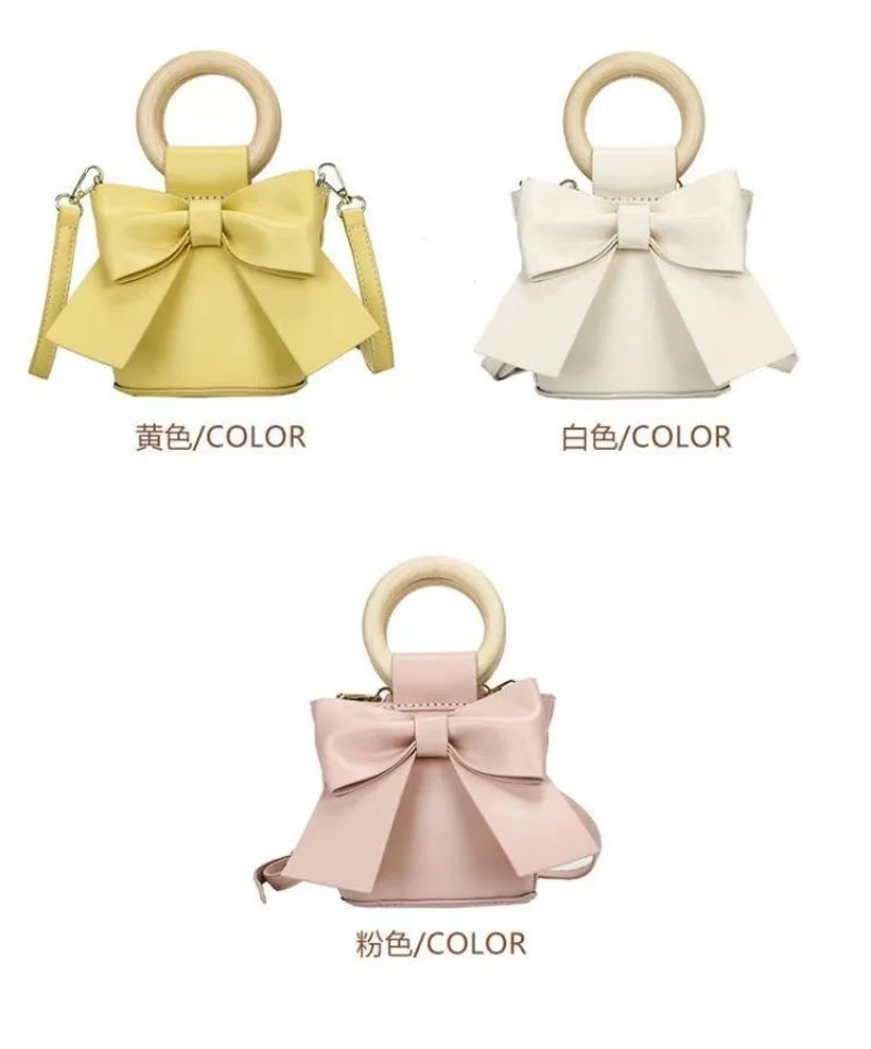 Hand-sewn Bow Bucket Bag with DIY Material