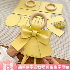Hand-sewn Bow Bucket Bag with DIY Material
