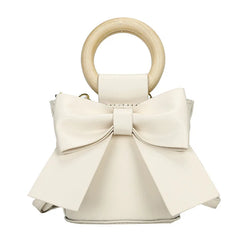 DIY Material Wrapped Hand-Sewn Bow Bucket Bag
