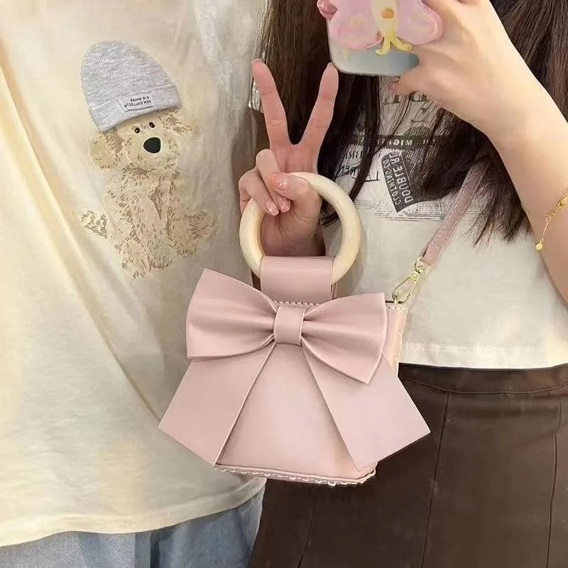 Hand-sewn Bow Bucket Bag with DIY Material