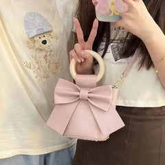 Hand-sewn Bow Bucket Bag with DIY Material