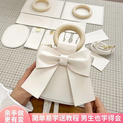 Hand-sewn Bow Bucket Bag with DIY Material