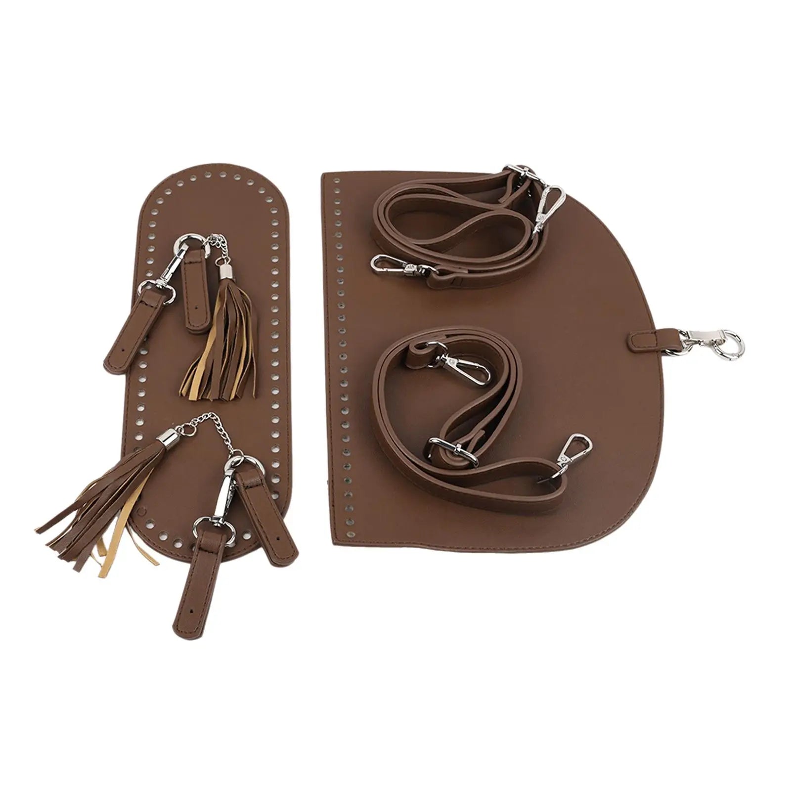 DIY PU Leather Bag Knitting Cover with Shoulder Strap