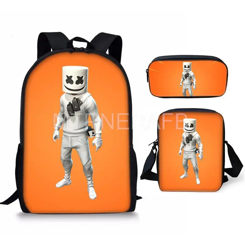 Kids School Bags 3Pcs Set for Boys Girls - Capacity Backpack for Games Book Bag