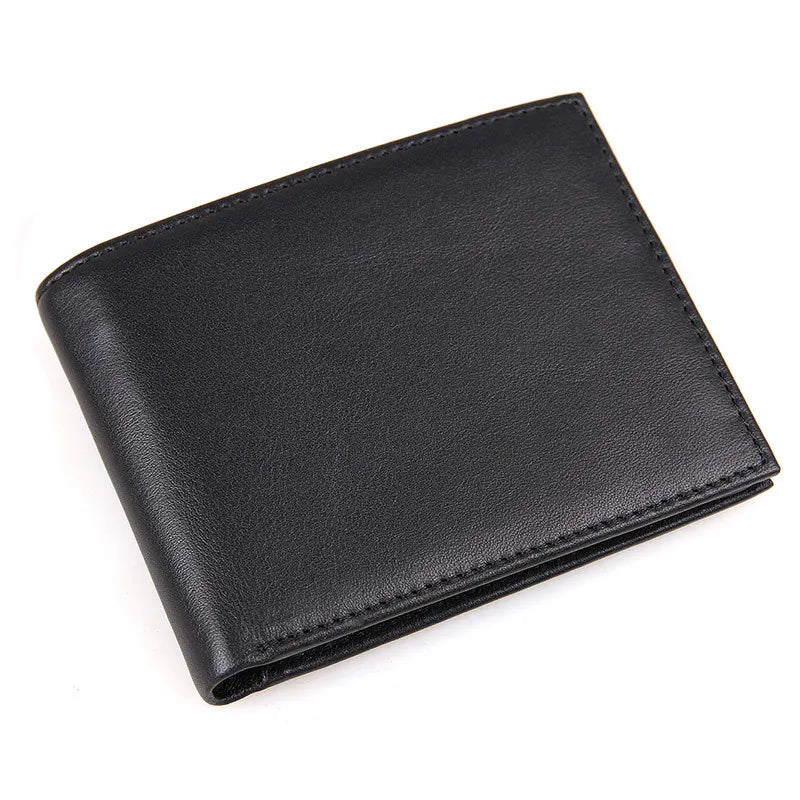 RFID Men's Short Vintage Leather Wallet