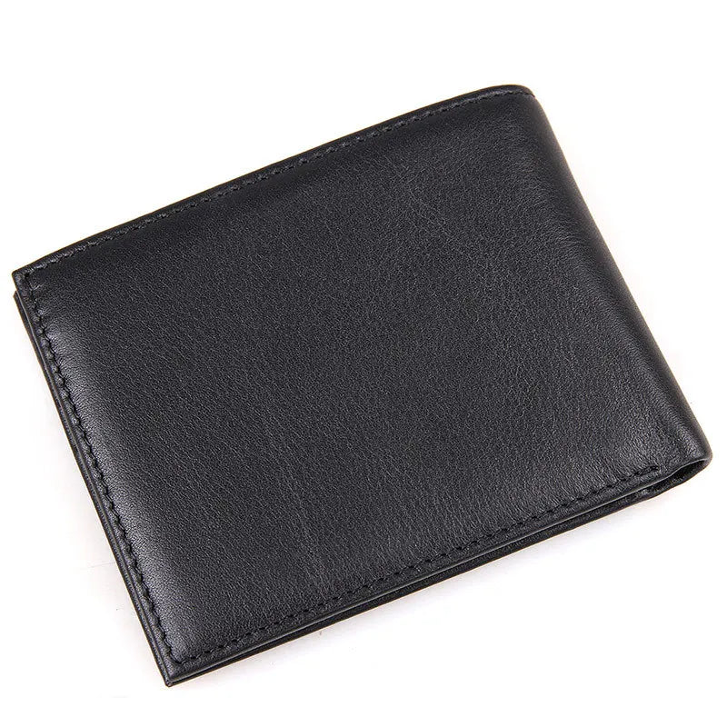 RFID Men's Short Vintage Leather Wallet