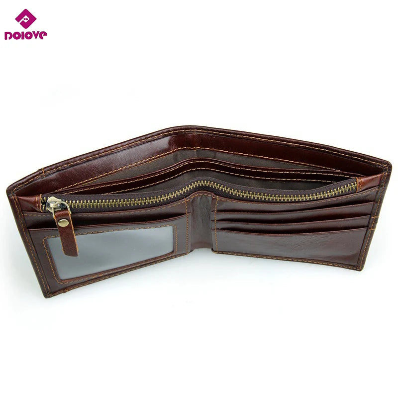 RFID Shielded Leather Wallet Anti-Scan D-735