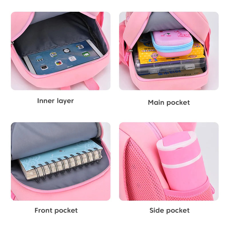3D Rabbit Kindergarten School Bags for Boys Girls