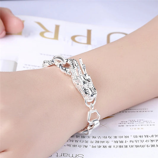 Dragon Bracelet Bangle Cuff 925 Sterling Silver Fine Jewelry Party Gift