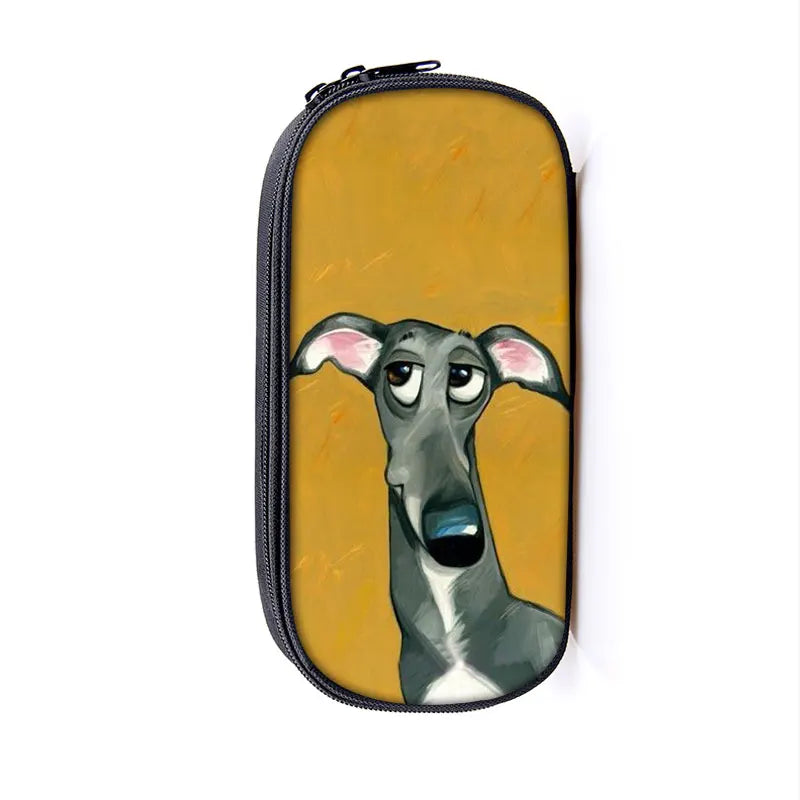 Dog Print Cosmetic Case Makeup Bag Pencil Box Women Supplies