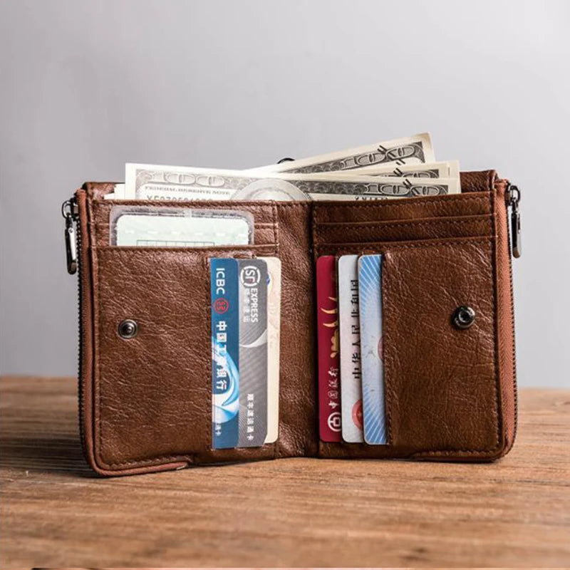 Daffdoil Leather Wallet Men Women Original Organ Cattle Rfid Wallet Gift
