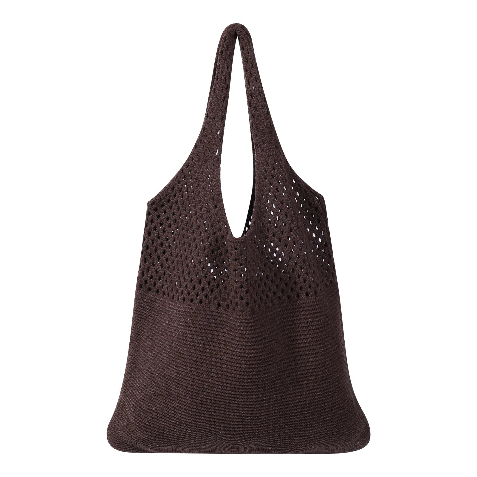 Casual Large Capacity Knitted Bag Hollow Out Ladies Tote Handbag