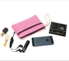 Cotton Fabric Wallet Bag with Hemp Rope Storage Bag