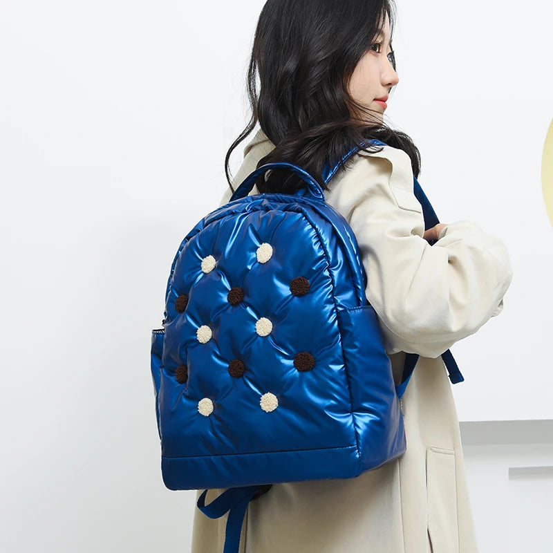 Women Winter Backpack Soft Padded Large Capacity Shoulder School Bag