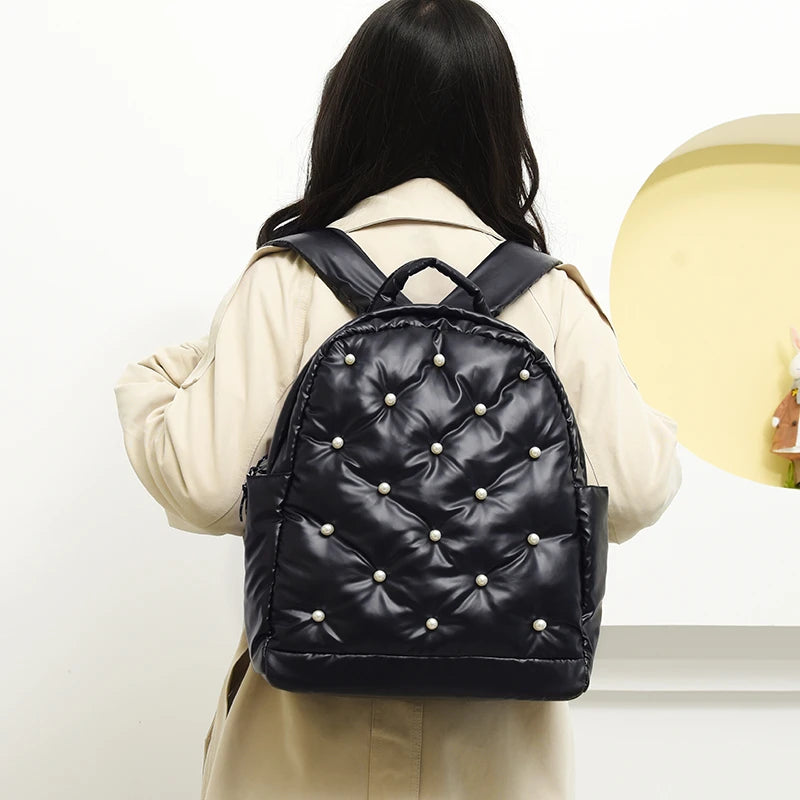 Women Winter Backpack Soft Padded Large Capacity Shoulder School Bag