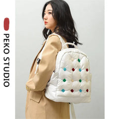 Women Winter Backpack Soft Padded Large Capacity Shoulder School Bag