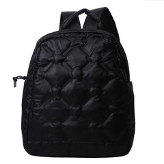 Women Winter Padded Down Backpack Large Capacity Shoulder School Bag