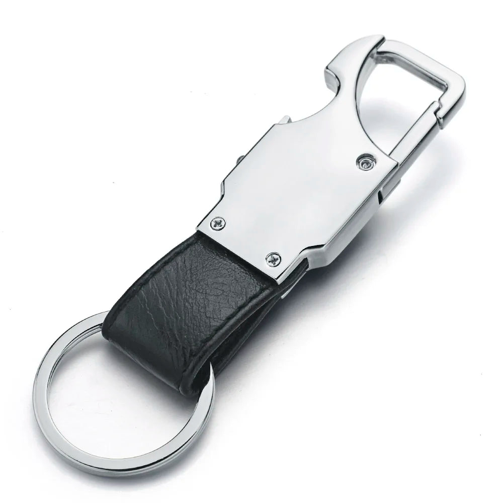 LED Keychain Beer Opener Bottle Lamp Multifunctional Leather