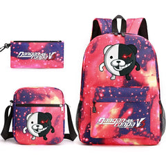 Danganronpa 3 Backpack Set Student Boy Girl School Bag Pencil Case Shoulder Bag