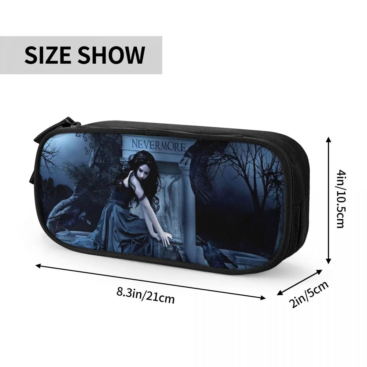 Gothic Pen Box Anime Zipper Bag