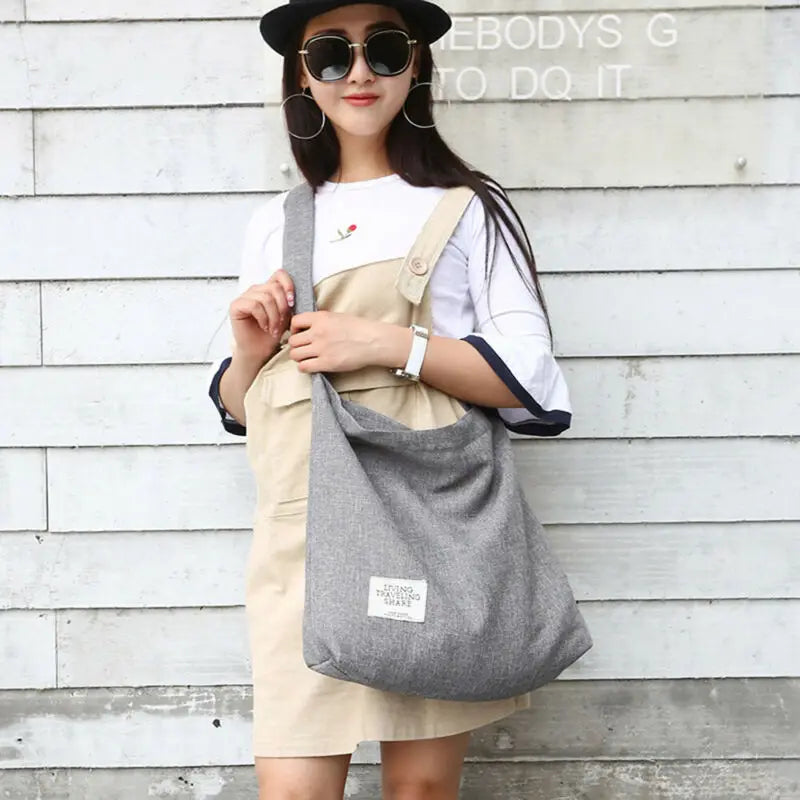 Nylon School Bags Men Women Students Casual Large Capacity Shoulder Bag