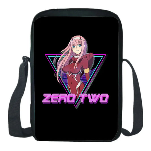 Darling In The Franxx Messenger Bag Anime ZERO TWO Teen CrossBody Rucksack