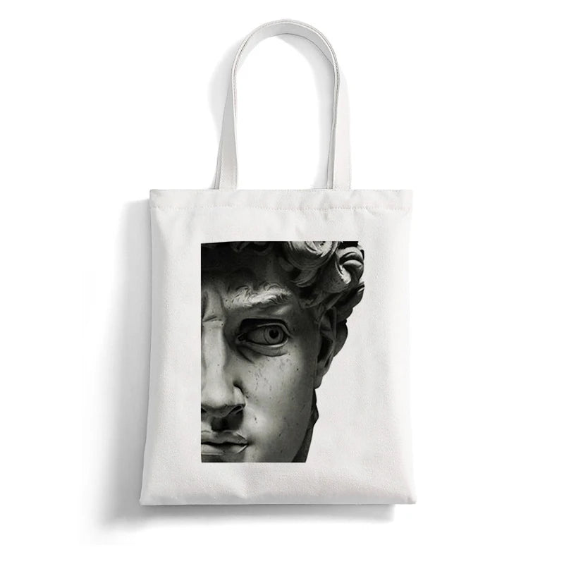 David Michelangelo Oil Painting Anime Shopping Bag Handbag Tote Bag