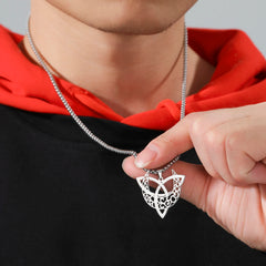 Wiccan Triple Moon Goddess Pendant Stainless Steel