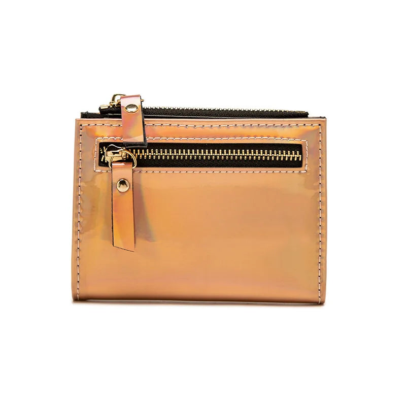 Pu Zero Wallet Ins Clip Fastener Short Zipper Women's Purse