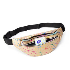 Dazzling Lozenge Women's Waist Chest Bag Laser Summer Travel PVC